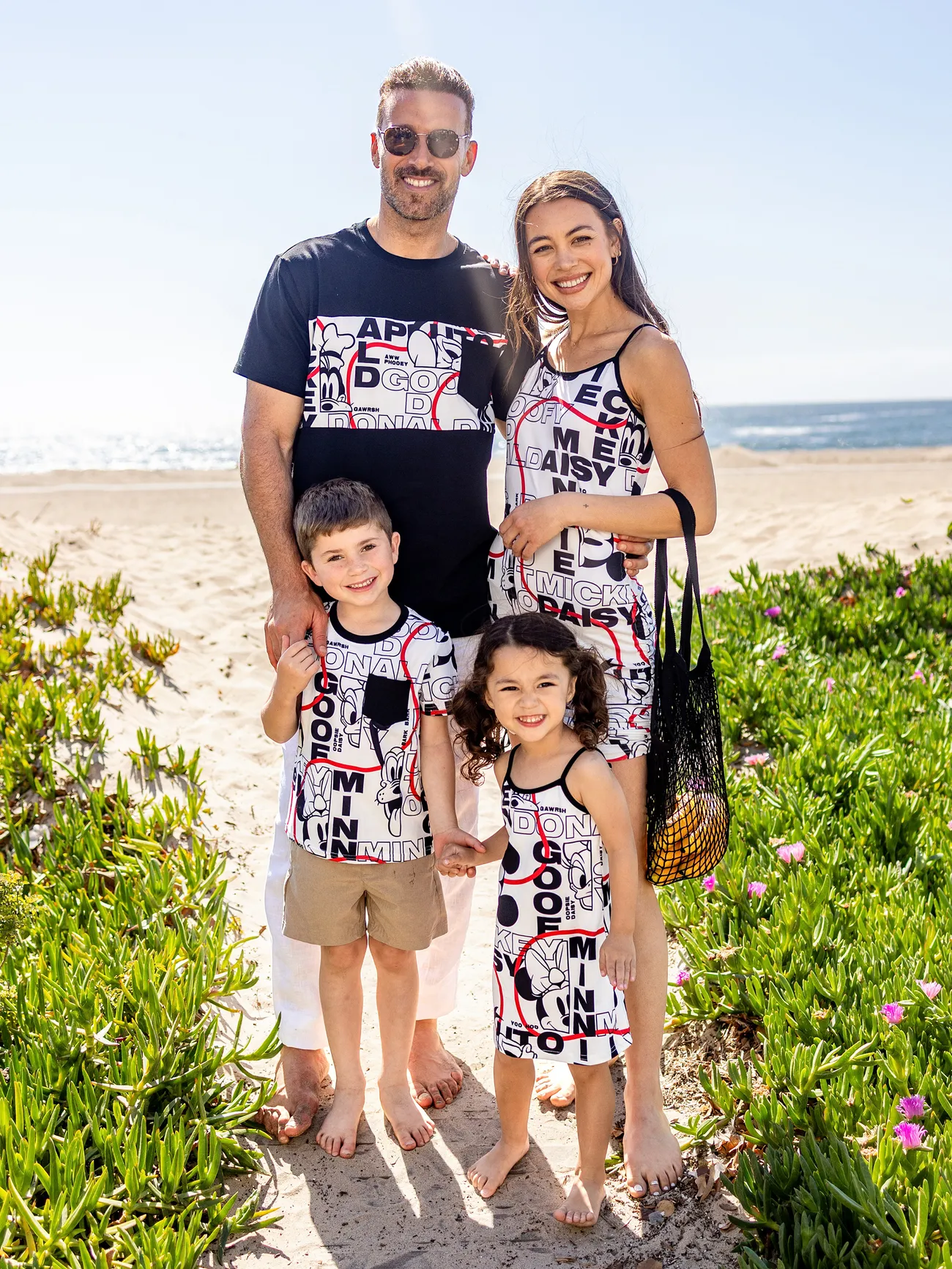 Disney Mickey and Friends Family Matching Graffiti Casual Dress/T-shirt/jumpsuit - Black - image 2