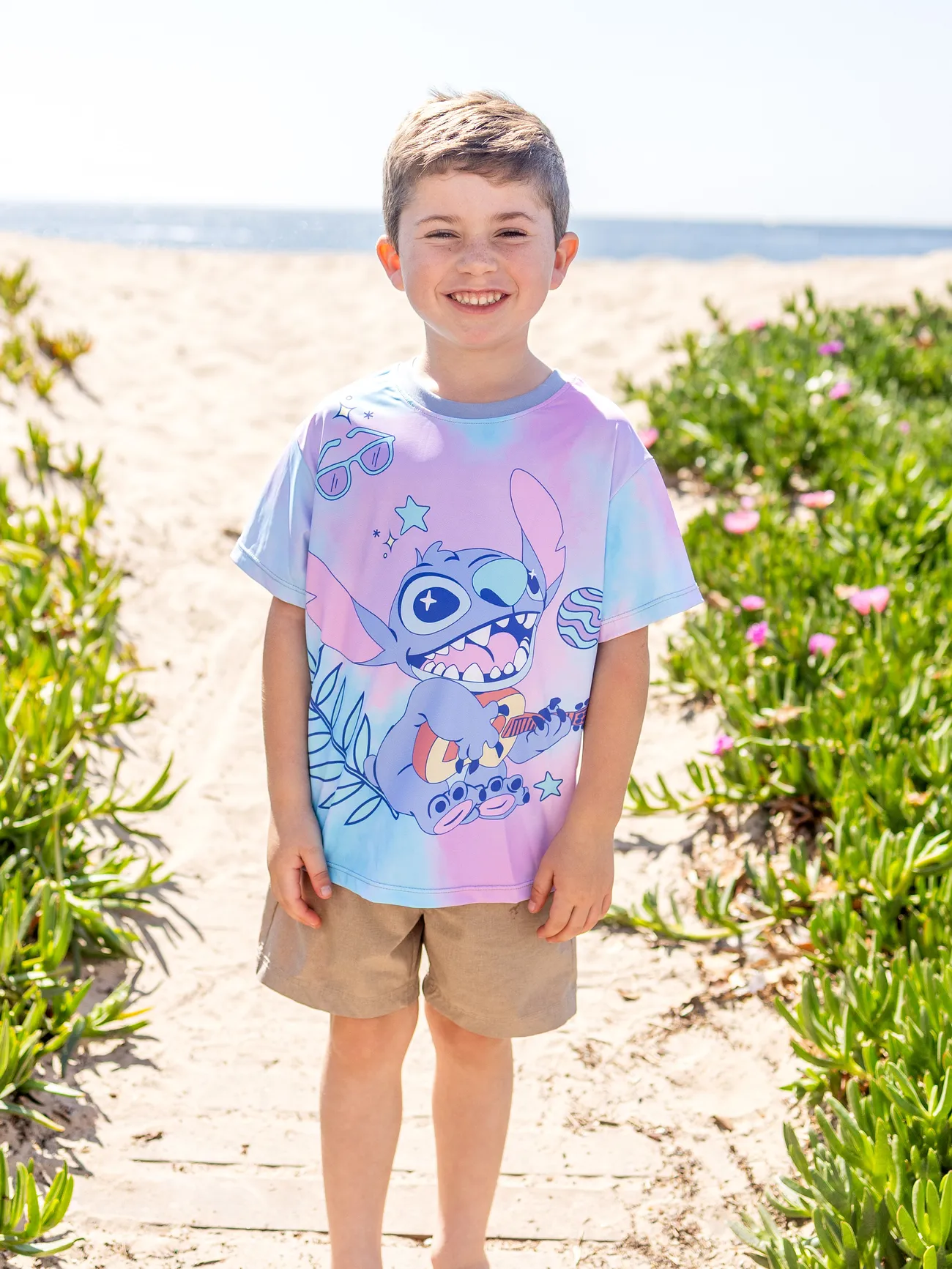 Boy - Disney Stitch Family Matching 1pc Tie-Dyed Sporty Dress or T-shirt - Multi-color - image 12