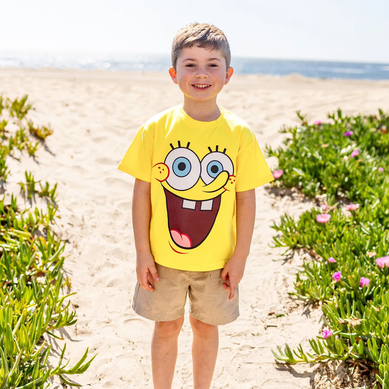 SpongeBob SquarePants Toddler/Kid Boy/Girl 1pc Cotton Short-sleeve Top