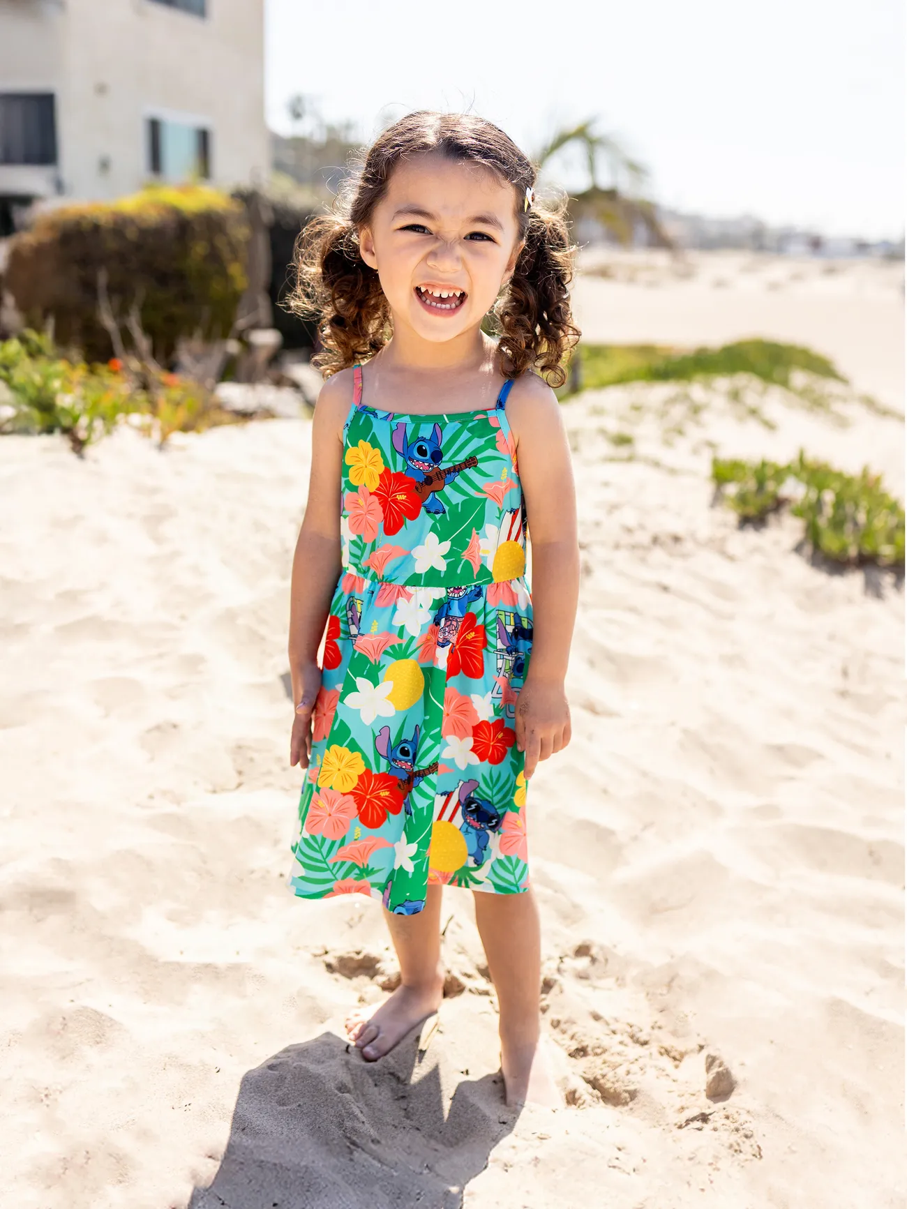 Girl - Disney Stitch Family matching Tropical Print Dress/ Shirt - Green - image 7