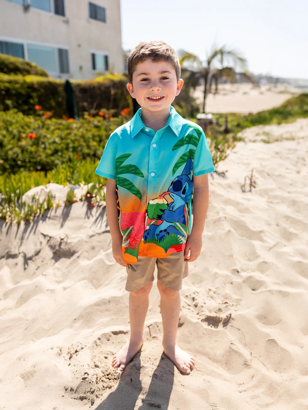 Boy - Disney Stitch Family matching Tropical Print Dress/ Shirt - Green - image 17