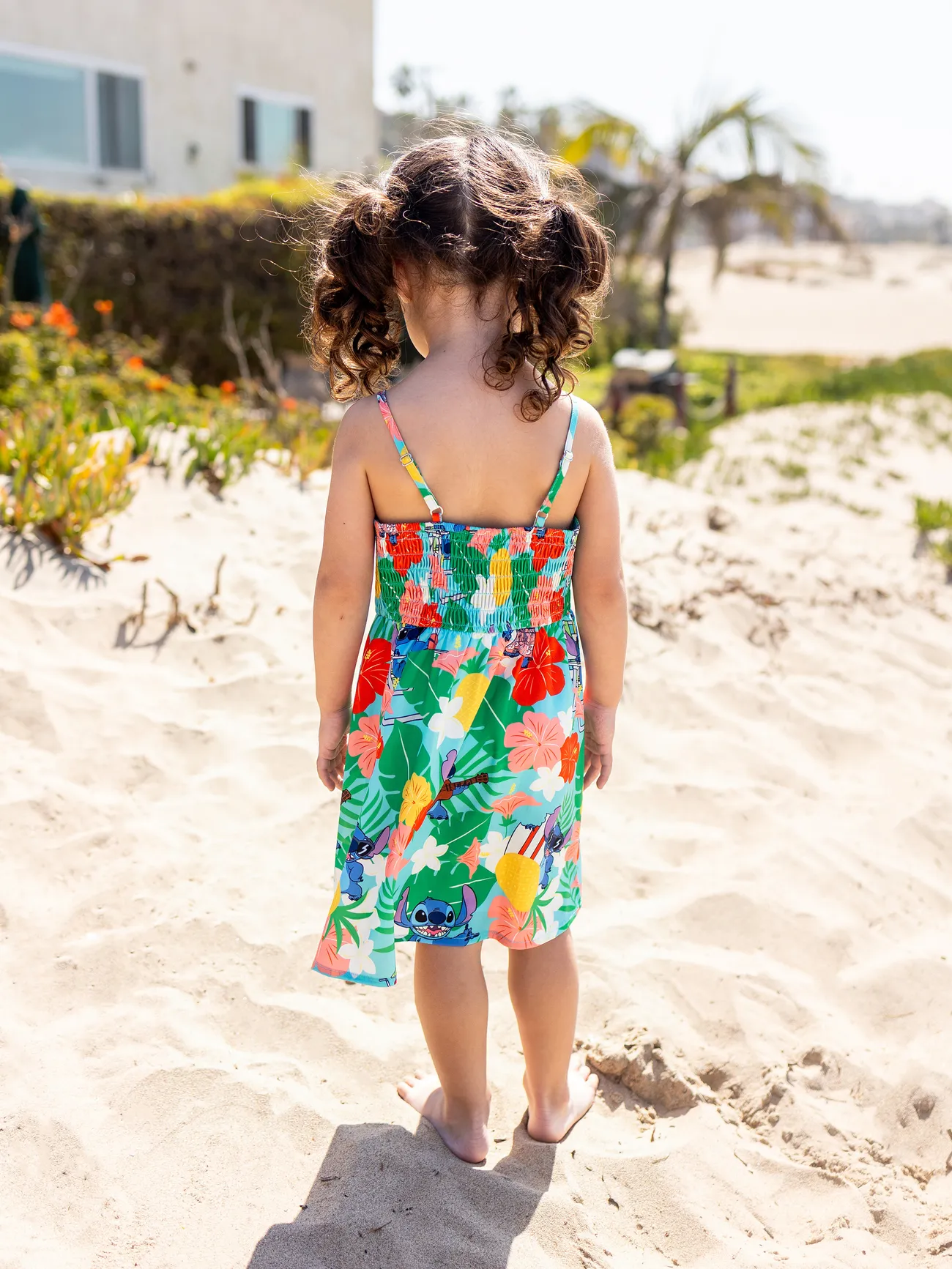 Girl - Disney Stitch Family matching Tropical Print Dress/ Shirt - Green - image 8