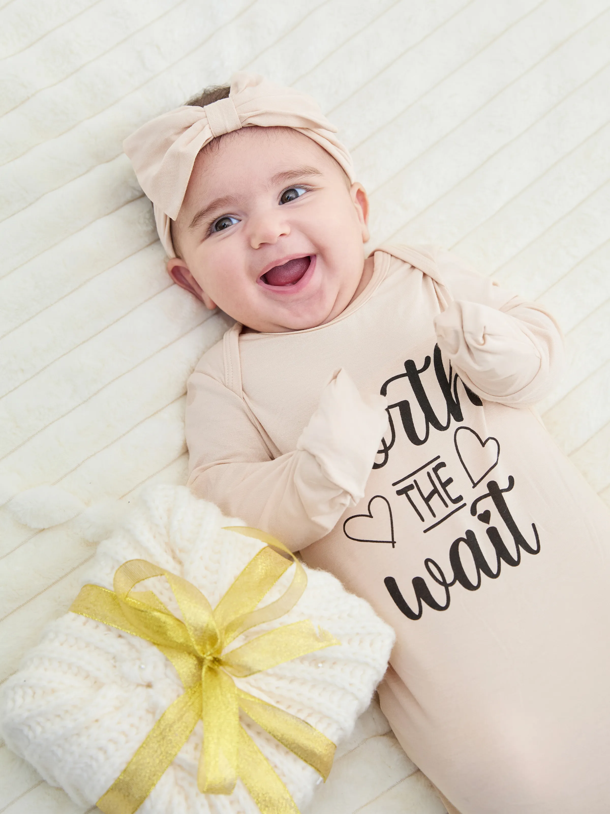 

Bamboo Baby Girl Sleeping Bag with Headband