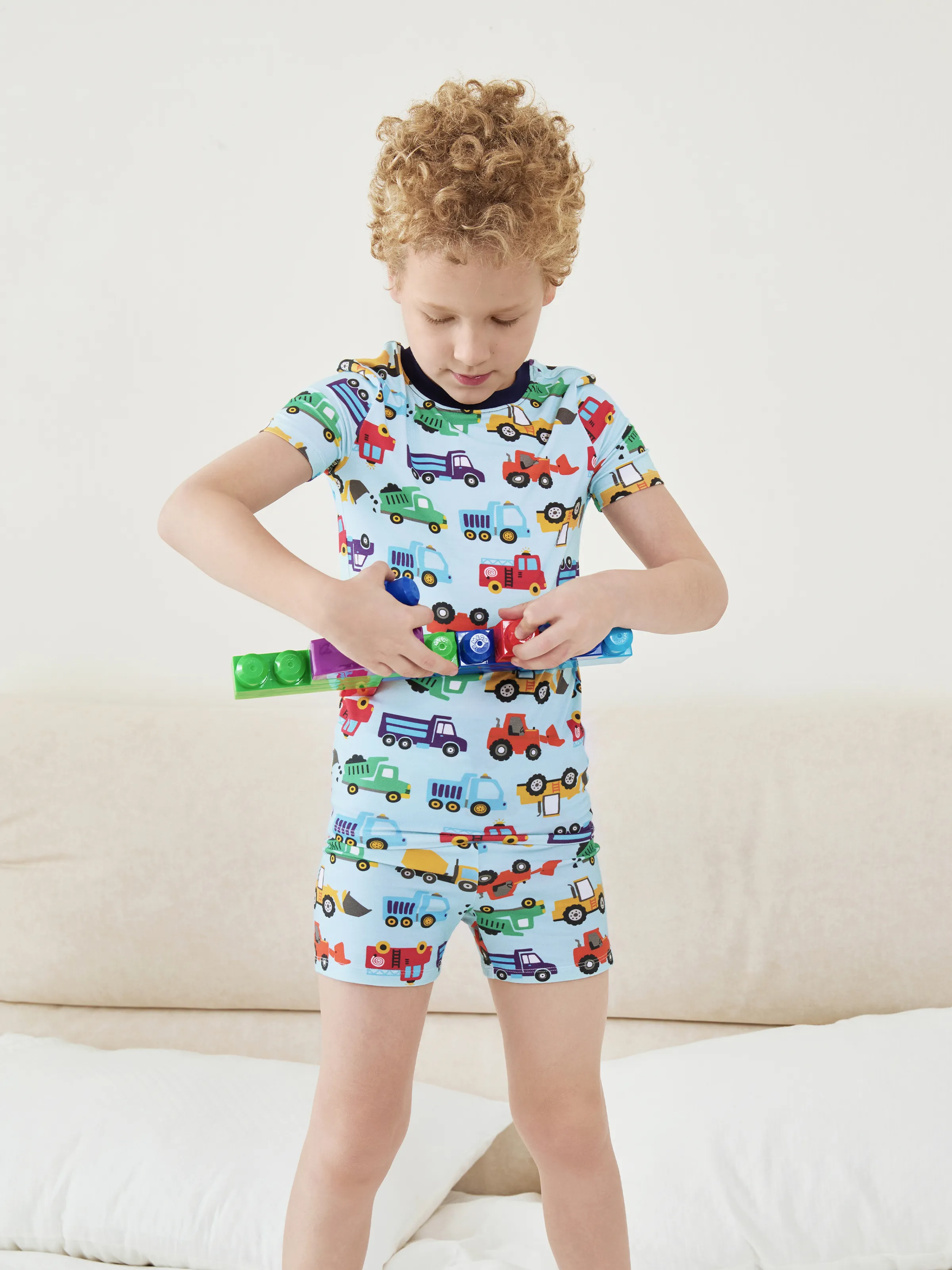 

Bamboo Toddler/Kid 3pcs Playful Print Snug-Fitting Pajamas Set