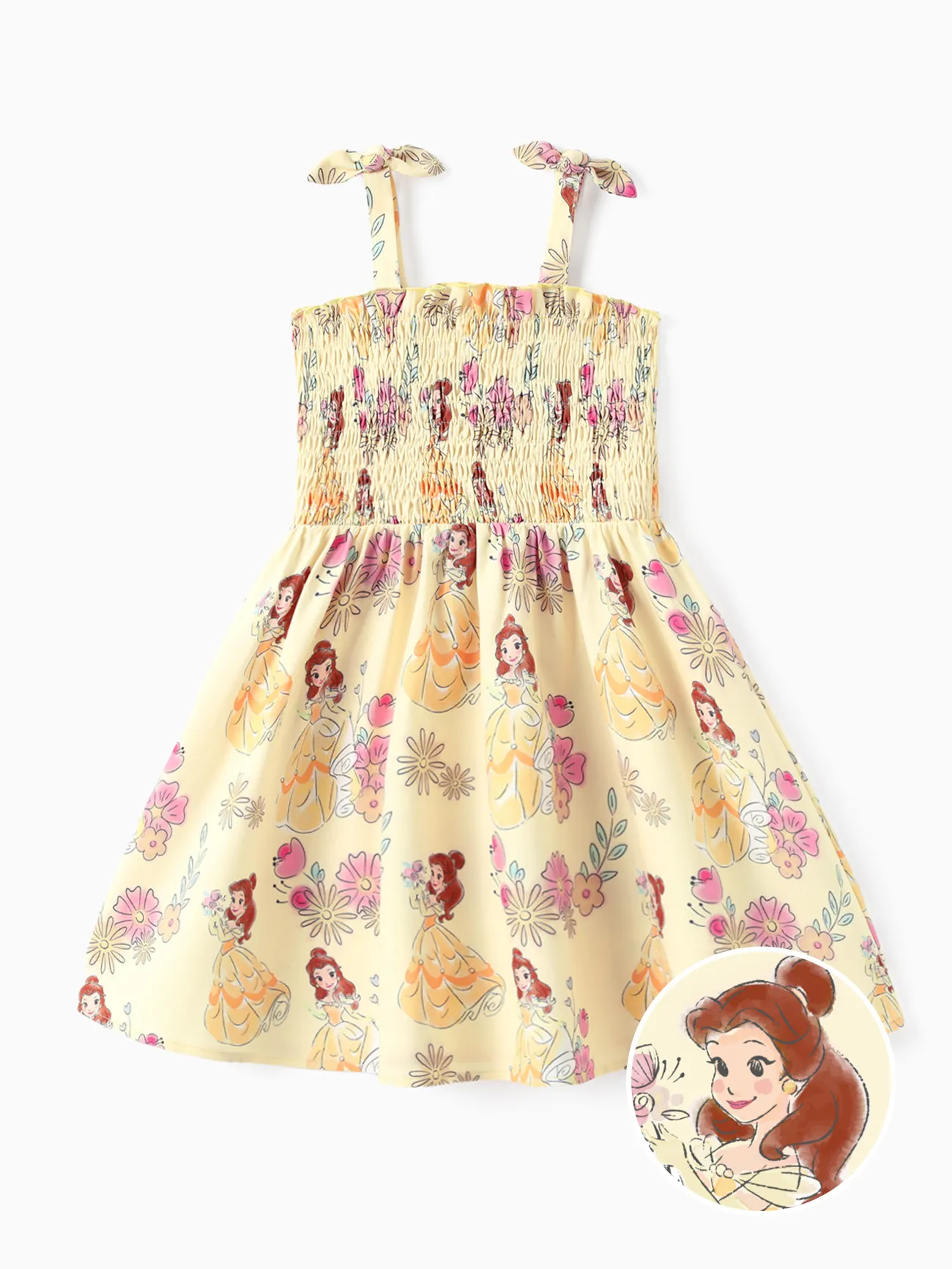 

Disney Princess Ariel/Belle/Snow White1pc Toddler Girls Character Print Floral Dress