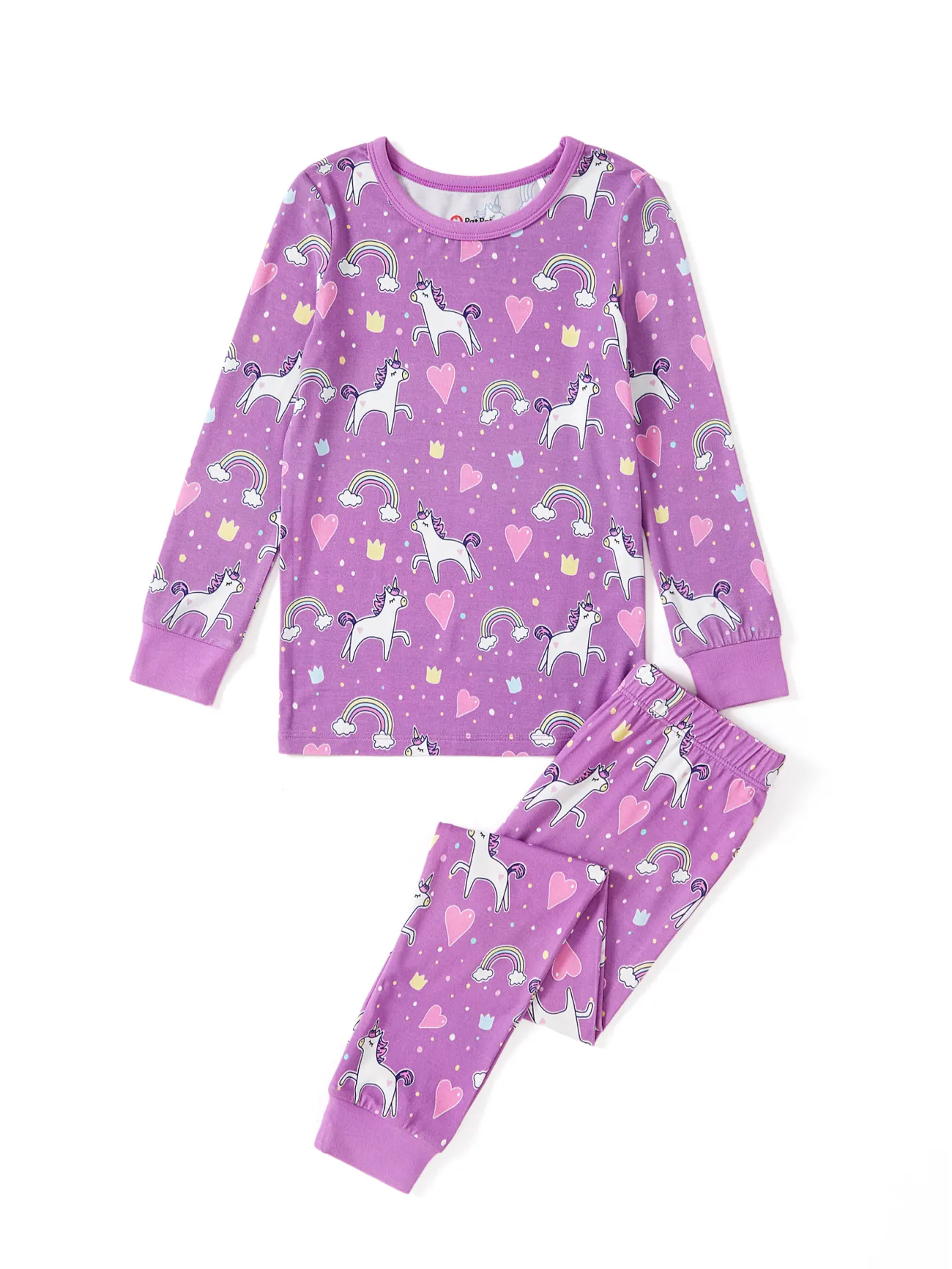 Unicorn Land - Baby/Toddler Bamboo Pajamas Set with Childlike Animal Print (2-Piece, Snug-Fitting) - image 2