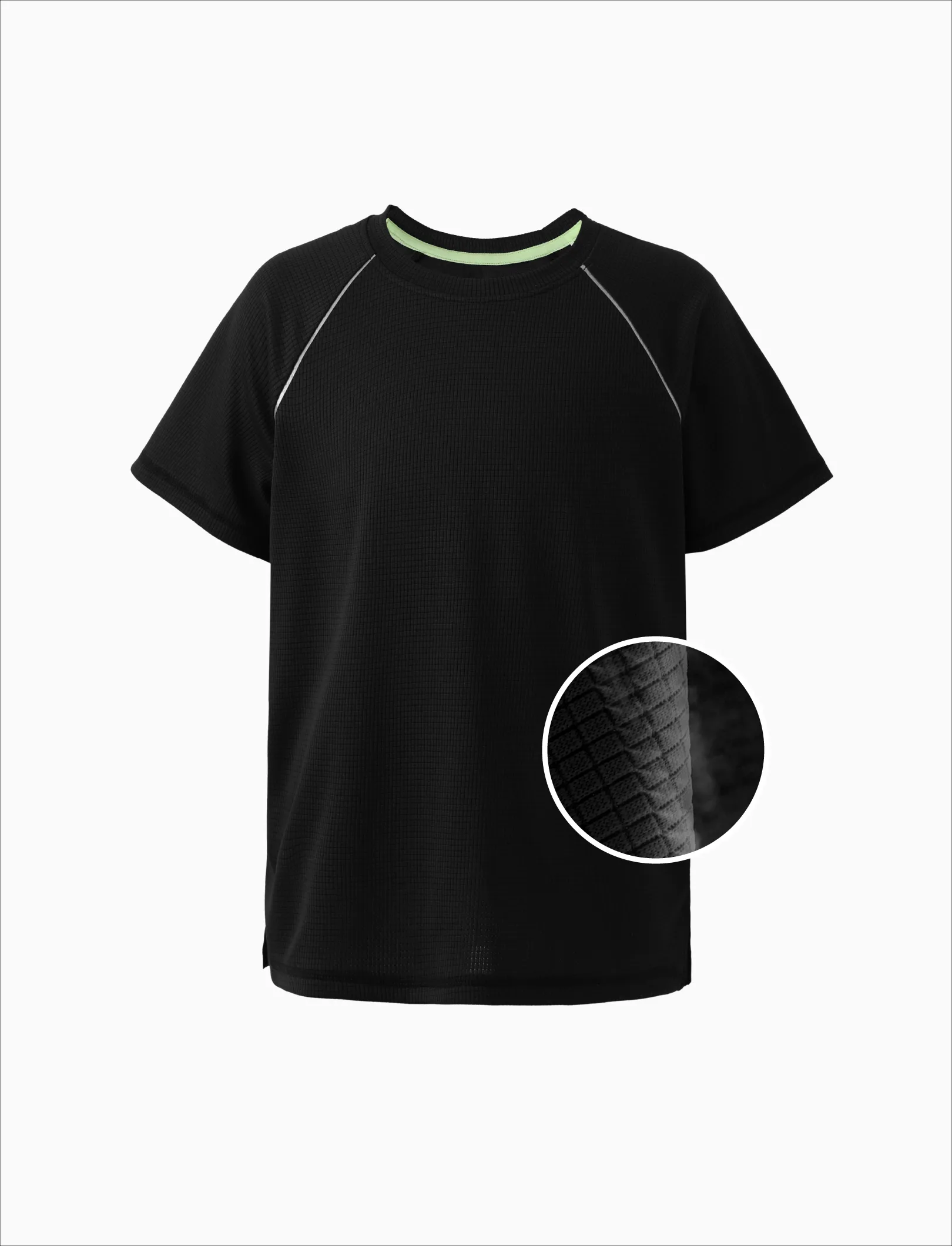 Kid Boy Athletic Breathable Air-Grid Ultra Lightweight Short Sleeve T-Shirt