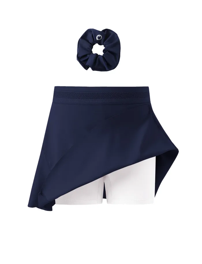 

PatPat Rapidair™ activewear Kid Girl Athletic 2 in 1 Tennis Skort with Bamboo Viscose Shorts & Pocket