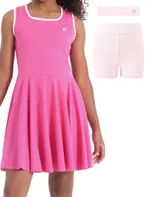 Kid Girl Athletic Tennis Dress Dress con fascia e pantaloncini in viscosa di bambù con tasche