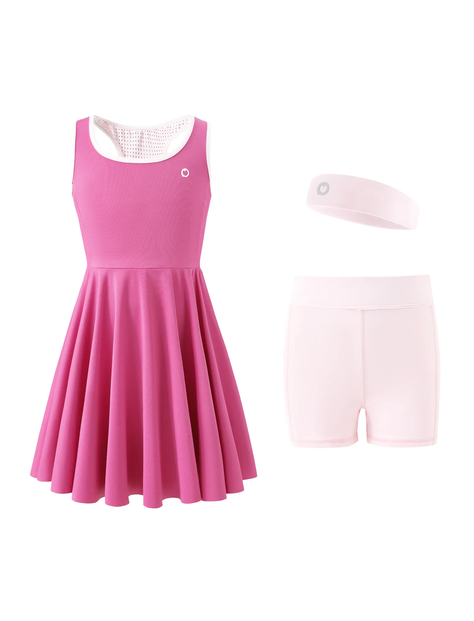 

PatPat Rapidair™ activewear Kid Girl Tennis Dress with Headband & Bamboo Viscose Shorts with Pockets