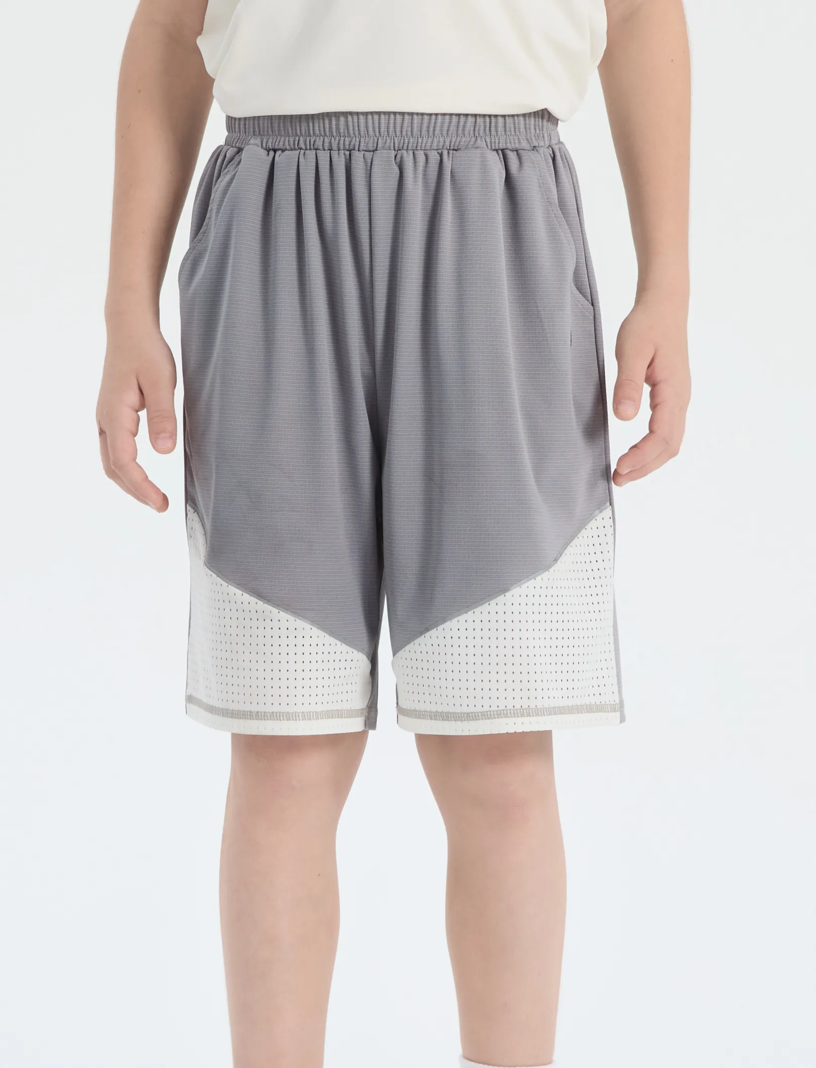 Kid Boy Athletic Quick-Dry Breathable Shorts with Pockets