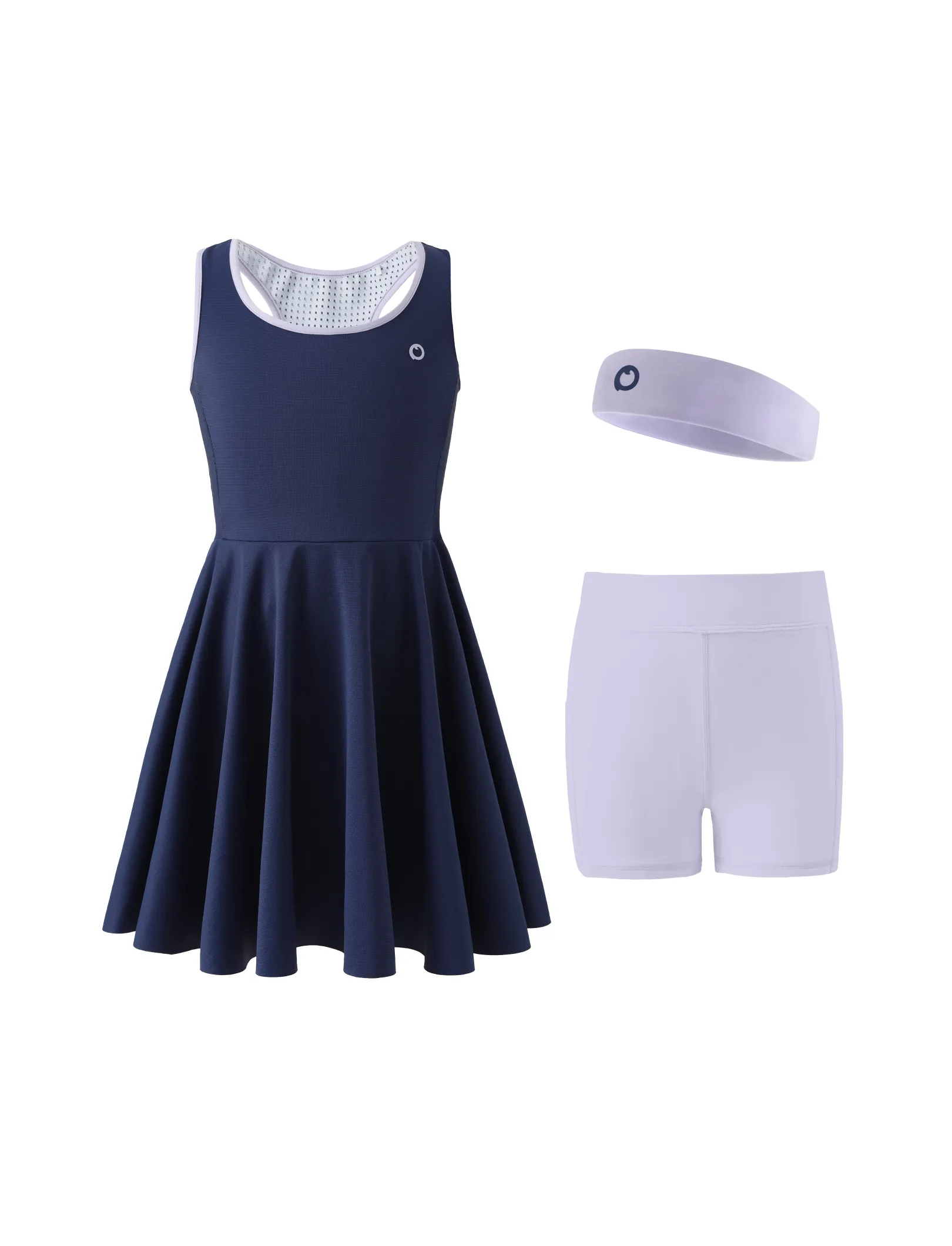 

Kid Girl Athletic Tennis Dress Dress with Headband & Bamboo Viscose Shorts with Pockets