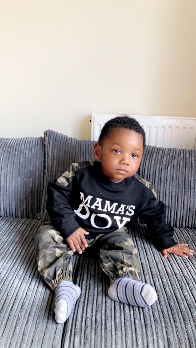 2-piece Baby / Toddler Boy Letter Long-sleeve Top and Camouflage Pants Set