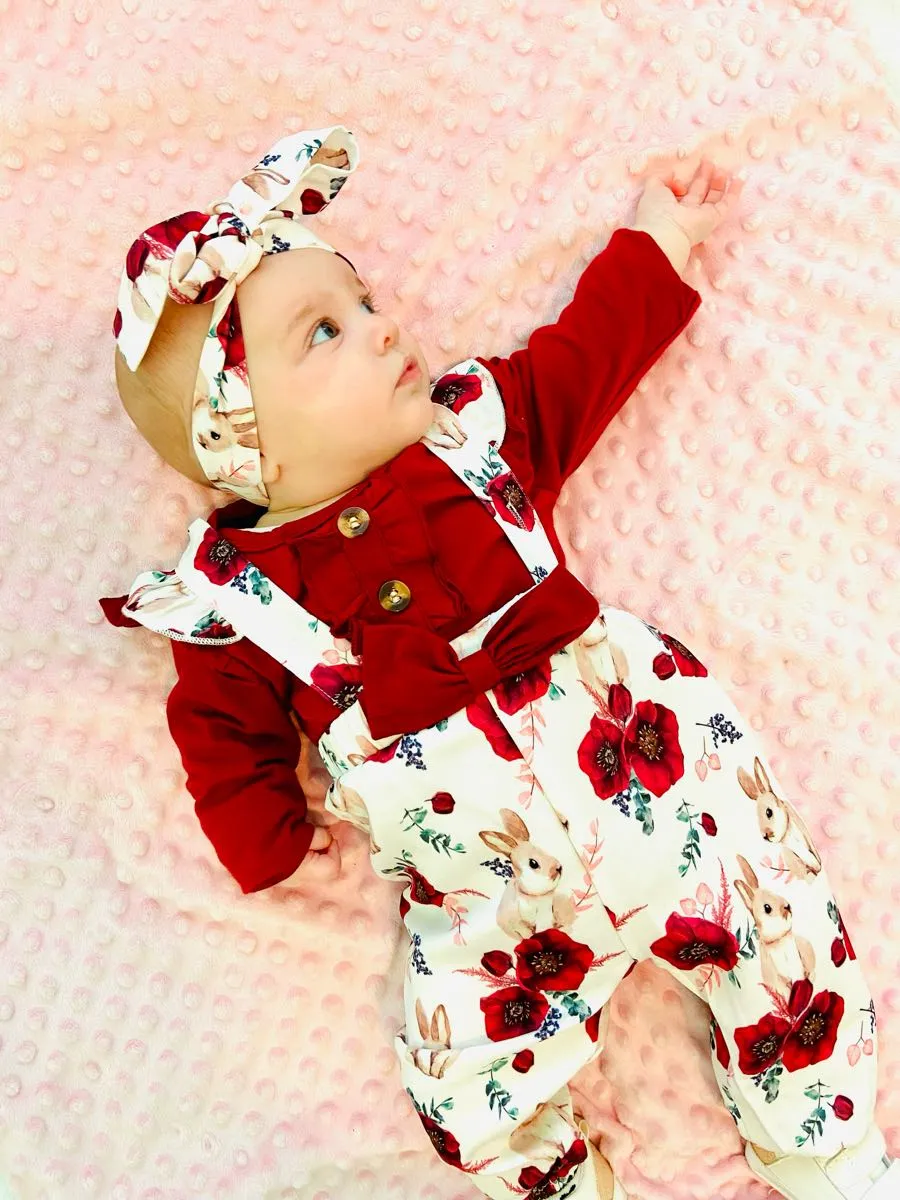 Ensemble Vêtement Bébé Fille Été - Barboteuse Volants Et