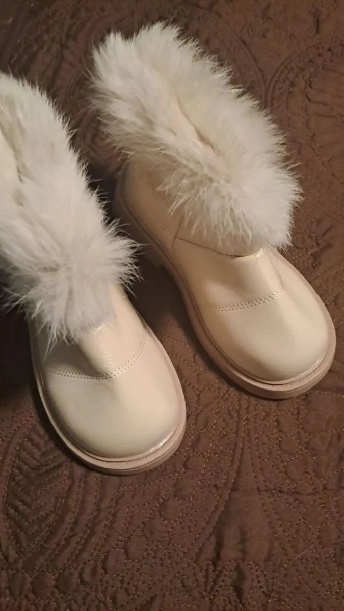 Gymboree white fur clearance boots