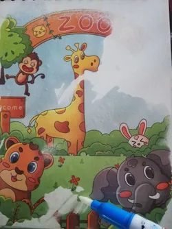 pintura de agua mágica niños pintan con agua libro de actividades  reutilizable sin desorden (niña de belleza de dinosaurio unicornio) Sólo  MX$ 115.00 PatPat MX Móviles