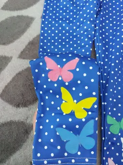 Buy PatPatKid Girl Butterfly Print Fleece Lined Polka Dots/Solid Color  Leggings for 4-12 Years Online at desertcartINDIA