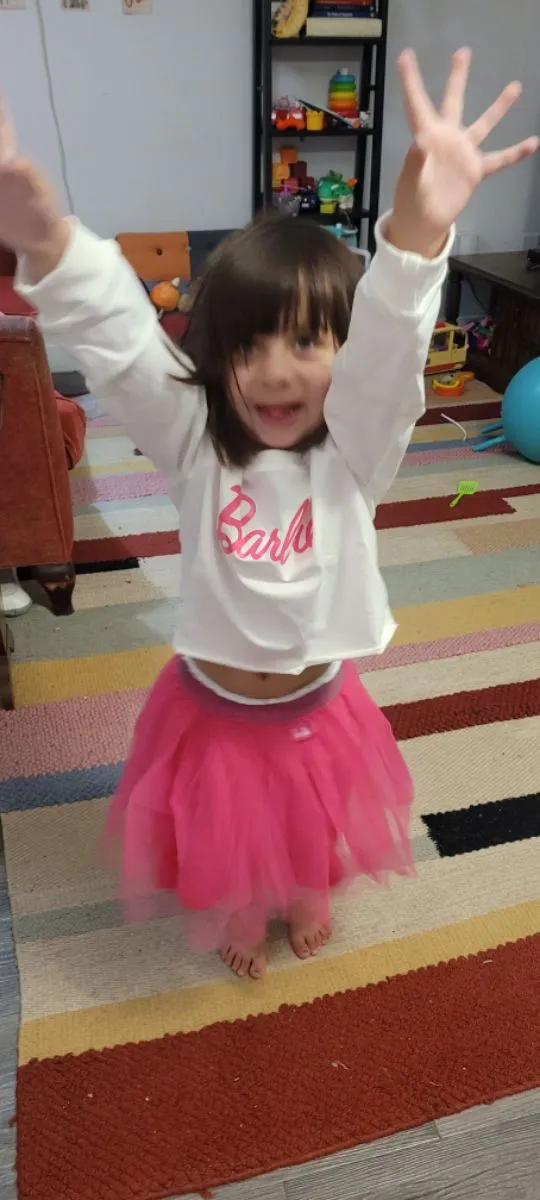 Chemise Barbie Manches Longues Enfant Taille M Couleur Ivoire - Neuve Sans étiquette