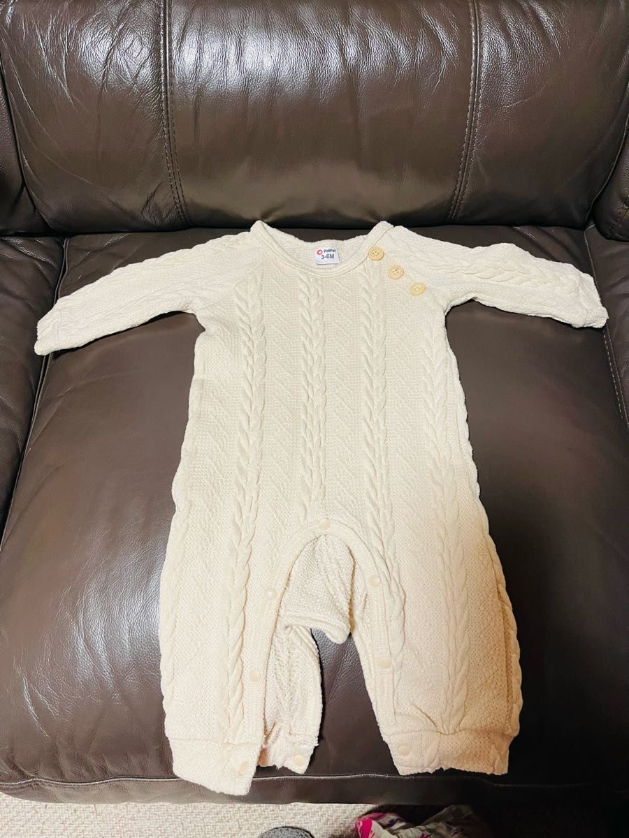 Baby Boy Solid Cable Knit Long-sleeve Jumpsuit