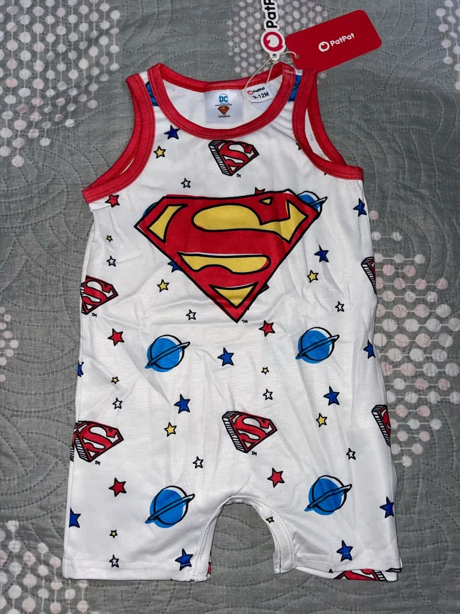 Tutina Neonato Batman Con Logo Giallo, Ufficiale DC Comics, 100% Cotone (6 Mesi)