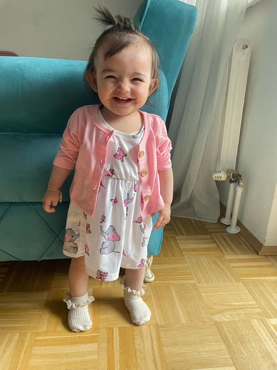 Ensemble Robe Et Cardigan Bébé Fille 2 Pièces - Automne Hiver Floral 6 Mois à 4 Ans