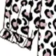 3pcs Baby All Over Leopard Long-sleeve Jumpsuit and Fuzzy Fleece Vest Set Pink