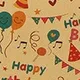 2-pack Happy Birthday Wrapping Paper Thick Kraft Brown Gift Wrapping Paper Flower Snack Wrapping Paper Color-C