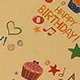 2-pack Happy Birthday Wrapping Paper Thick Kraft Brown Gift Wrapping Paper Flower Snack Wrapping Paper Color-B