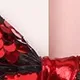 3-pack Pure Color Sequined Bowknot Decor Hair Clip para Meninas Vermelho
