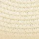 Big Bow Decor Wavy Edge Two Tone Straw Hat for Mom and Me White