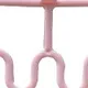 3-pack Wave Hangers Non-Slip Plastic Multifunction Hanging Drying Rack for Ties Scarfs Clothes Bags Pink