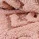 Toalhas de banho grossas de lã de coral Carta oca para fora Toalhas absorventes macias Cobertores de banho Rosa Claro