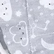 Saco de dormir médio fino de algodão unissex com padrão de estrelas/lua/nuvens Azul Claro